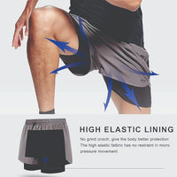 Carry Fitness - Men's Double Compression Shorts